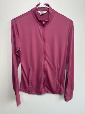 Tommy Bahama Pink Textured Full Zip Golf Jacket Size Medium